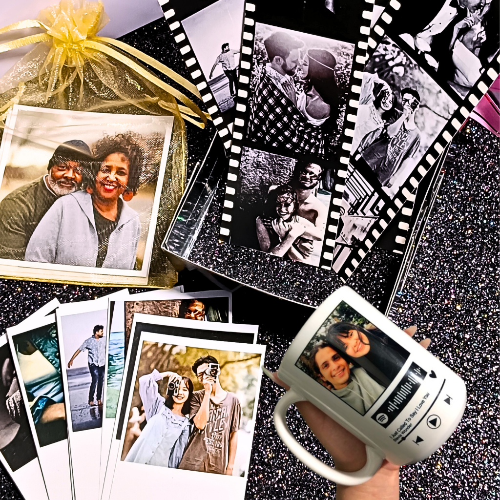 The Love Capsule Valentines Gift Hamper(Polaroids, B/W Strips, Mini Photo Prints, Custom Mug)